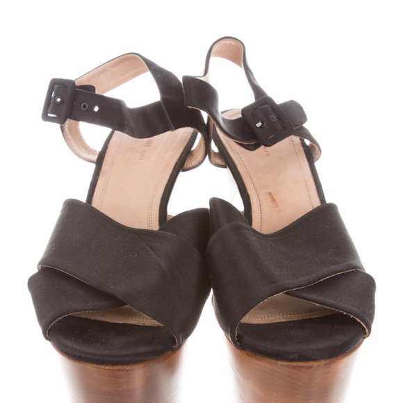 Celine satin wedge sandals - Picture 4 of 6